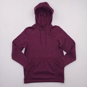 Under Armour Hoodie Womens Small Burgundy Pullover Fleece ColdGear Loose Fit